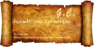 Gyimóthy Celesztin névjegykártya